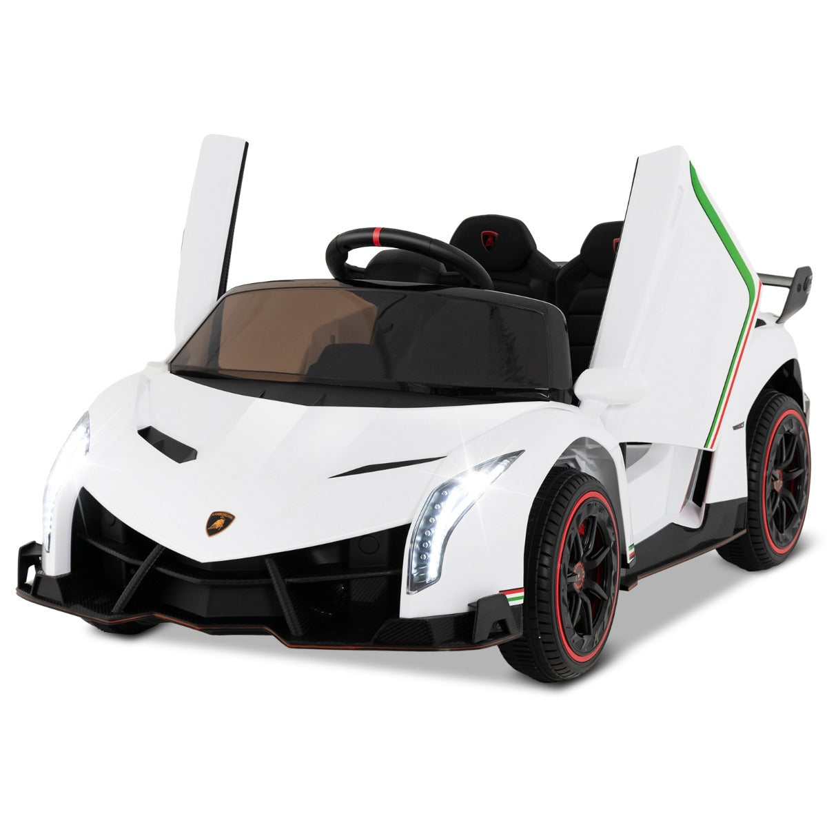 LIVSK Elektrische Lamborghini Kinderauto - Afstandsbediening - 2 Besturingsstanden - Hydraulische Deuren - Veilig en Plezierig -