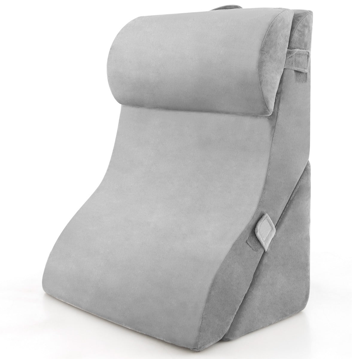 LIVSK Ergonomische Gecompenseerde Kussenset - Verlicht Snurken en Zure Reflux - Machinewasbare Hoes - 3 Stuks - Grijs