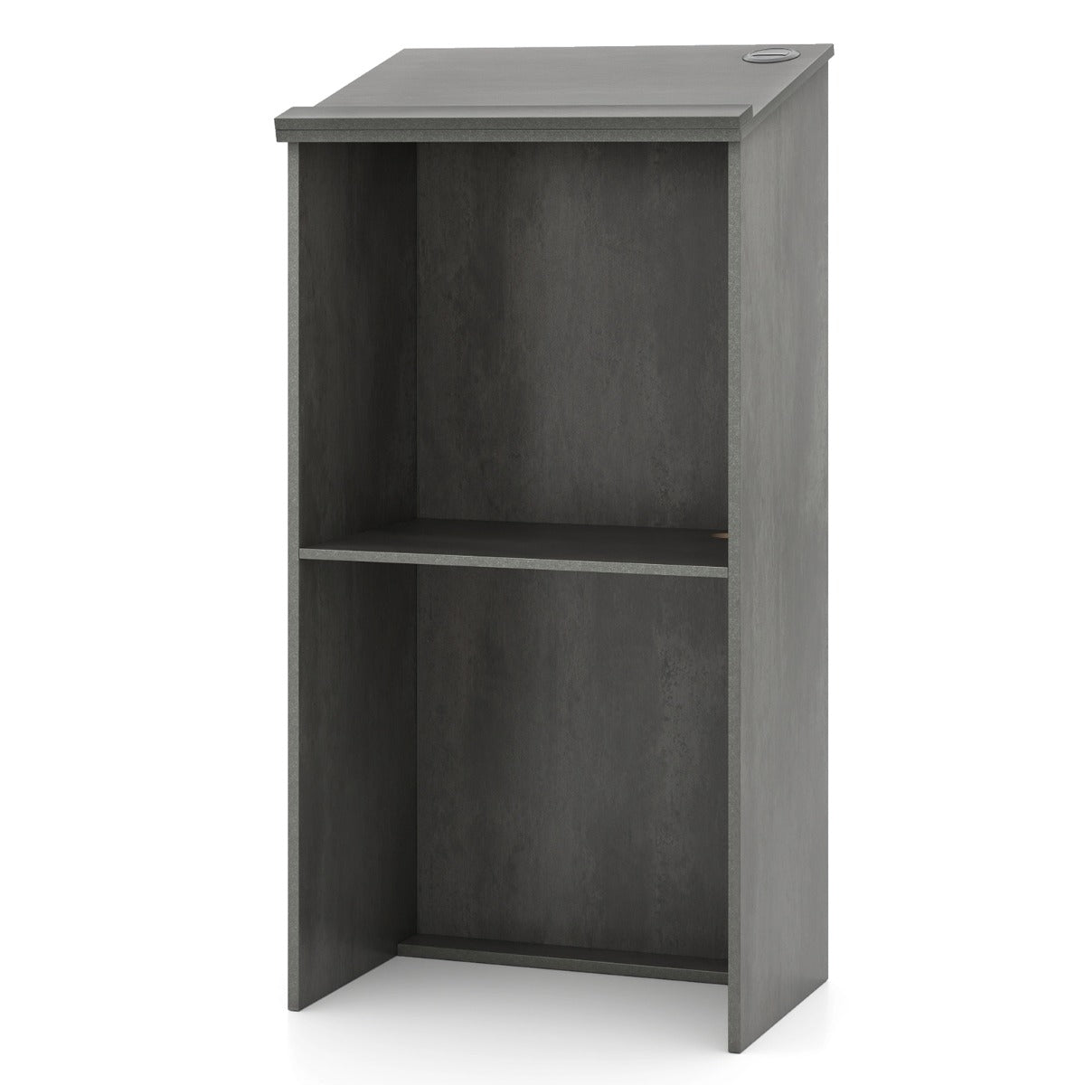 Livsk costway lessenaar lectern staande bureau van hout voor klaslokalen kantoor restaurant seminar grijs 1 1