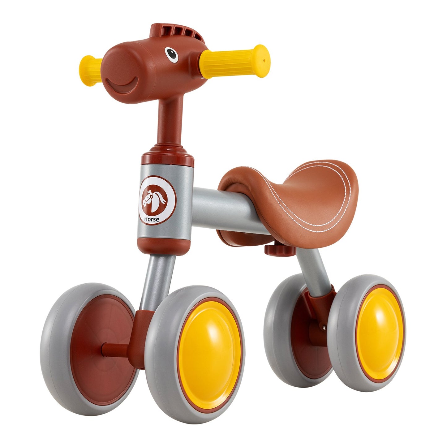 LIVSK Loopfiets voor Kinderen 18-36 Maanden - Veiligheid met Beperkt Stuur - Comfortabel Zadel - Slijtvaste Wielen - Bruin