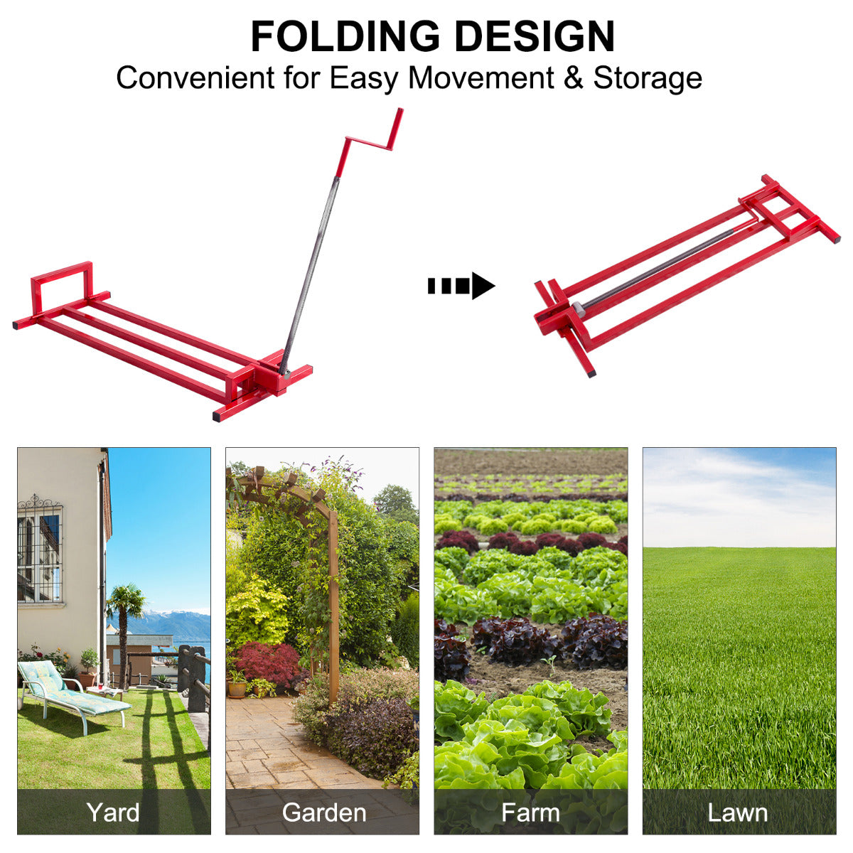 LIVSK Universele Grasmaaierheffer - Verstelbaar tot 400 kg - Inklapbaar - Duurzaam Staal - Voor Tuinmachines - 115 x 50 x 20 cm -