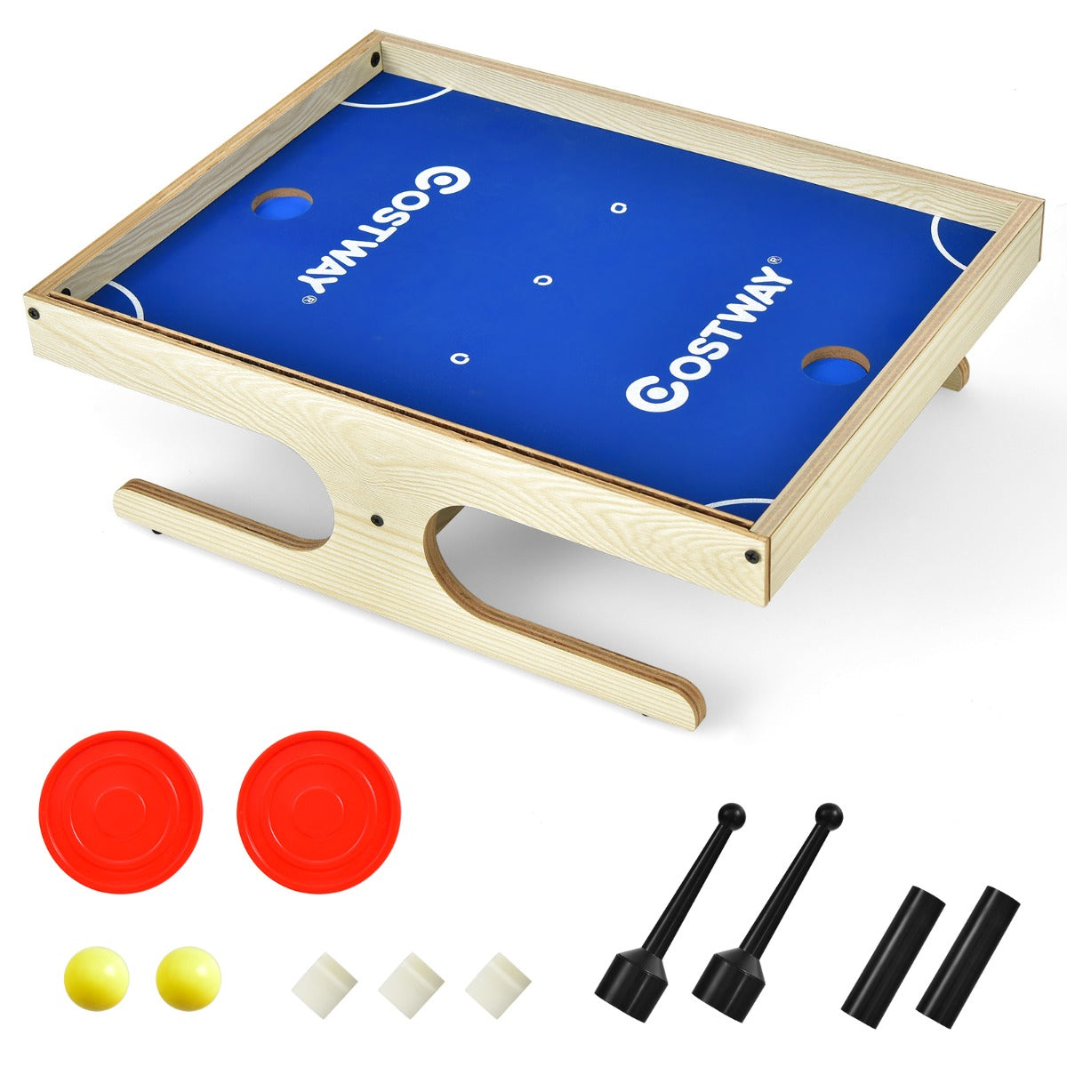 LIVSK Magnetische Minivoetbaltafel - Inclusief 2 Ballen, 2 Markeerstiften en 3 Magneten - Duurzaam MDF - 45 x 33,5 x 14 cm -