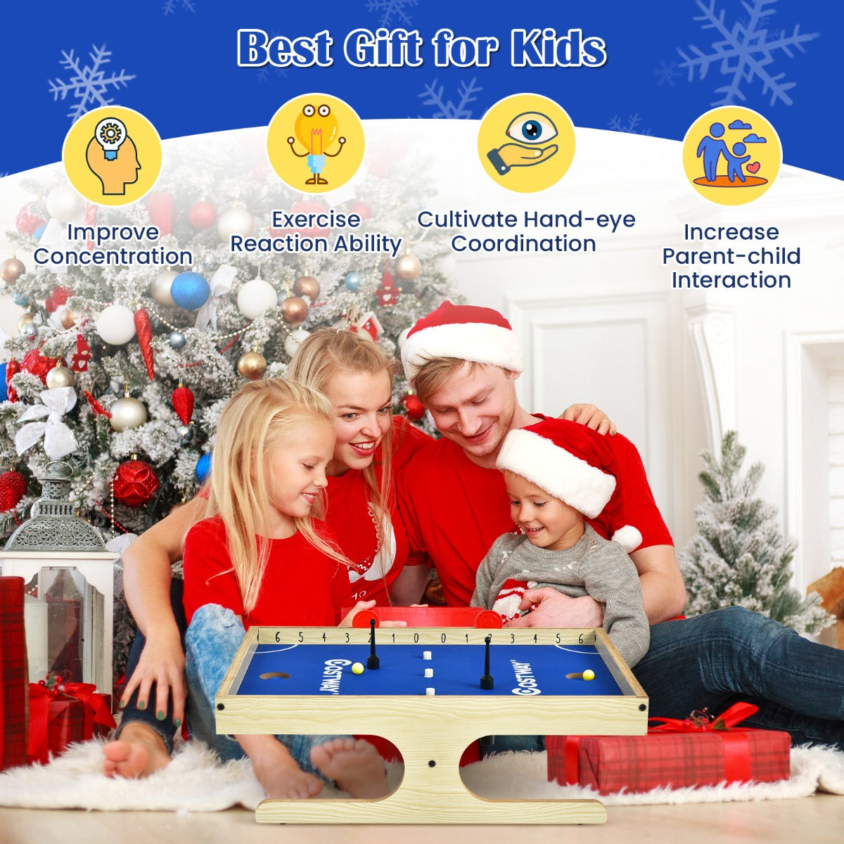 LIVSK Magnetische Minivoetbaltafel - Inclusief 2 Ballen, 2 Markeerstiften en 3 Magneten - Duurzaam MDF - 45 x 33,5 x 14 cm -