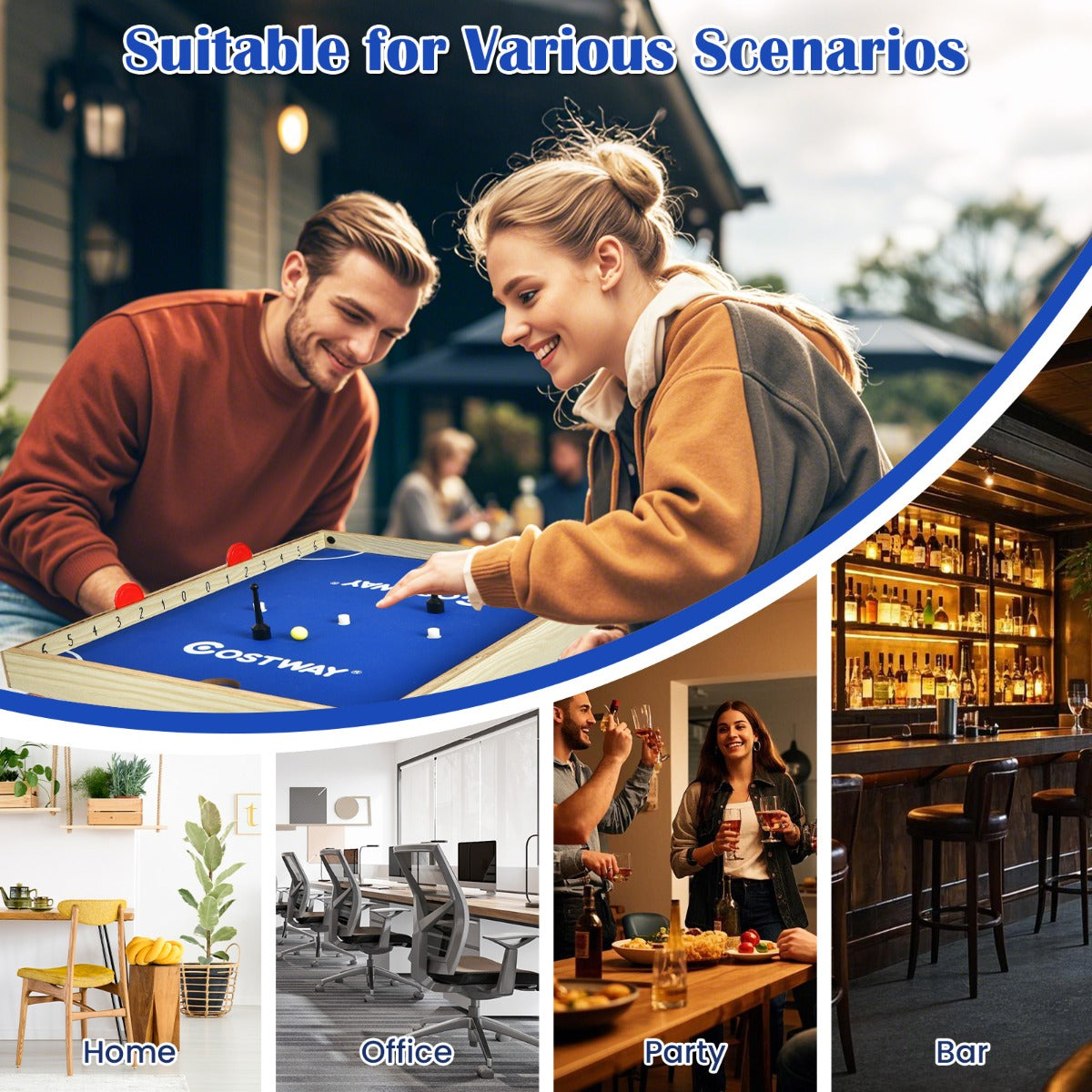 LIVSK Magnetische Minivoetbaltafel - Inclusief 2 Ballen, 2 Markeerstiften en 3 Magneten - Duurzaam MDF - 45 x 33,5 x 14 cm -