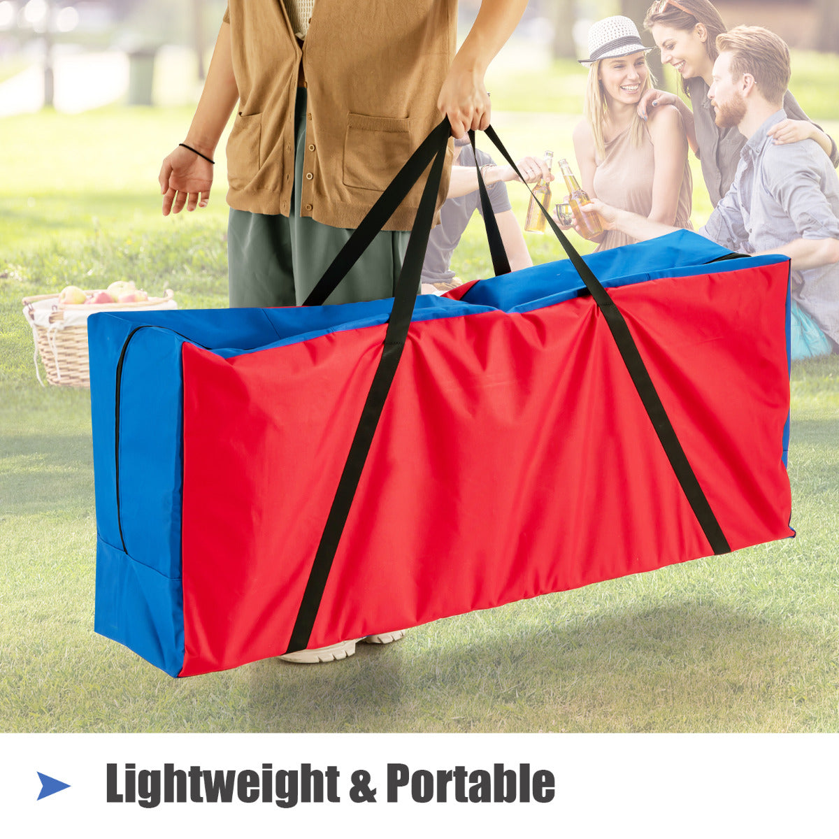 LIVSK Draagtas voor Reuze 4 op een Rij - Ergonomische Schouderriemen - Ruime Opbergruimte - Duurzaam Oxford Doek - 120 x 30 x 50