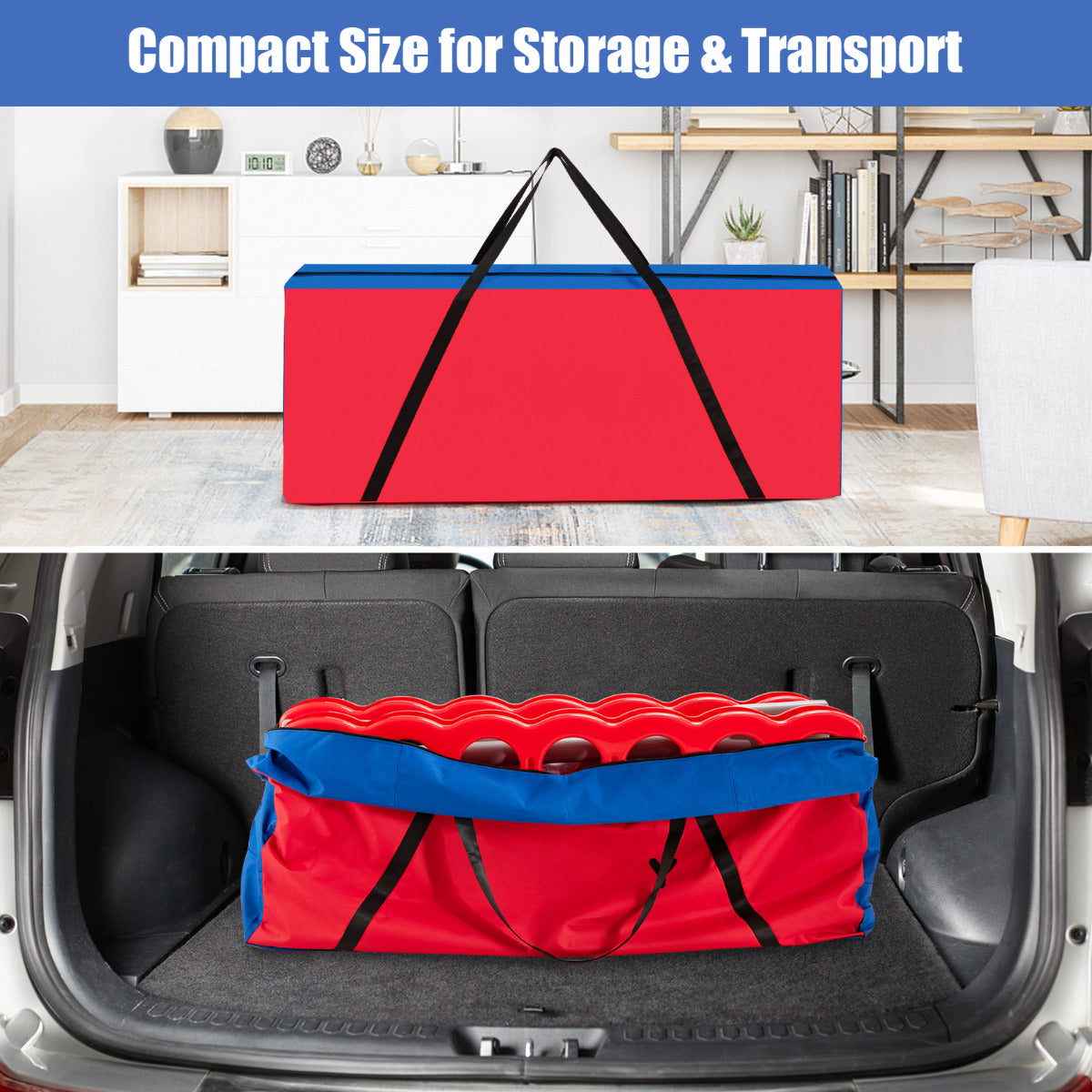 LIVSK Draagtas voor Reuze 4 op een Rij - Ergonomische Schouderriemen - Ruime Opbergruimte - Duurzaam Oxford Doek - 120 x 30 x 50