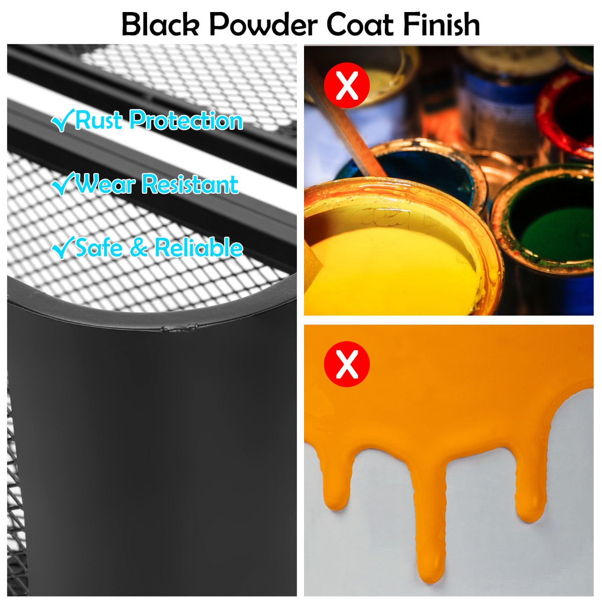 LIVSK Universele Metalen Bagagemand voor Terreinwagens - Gaasontwerp - 2 Niveaus - Eenvoudige Montage - 104 x 67 x 31,5 cm - Zwart