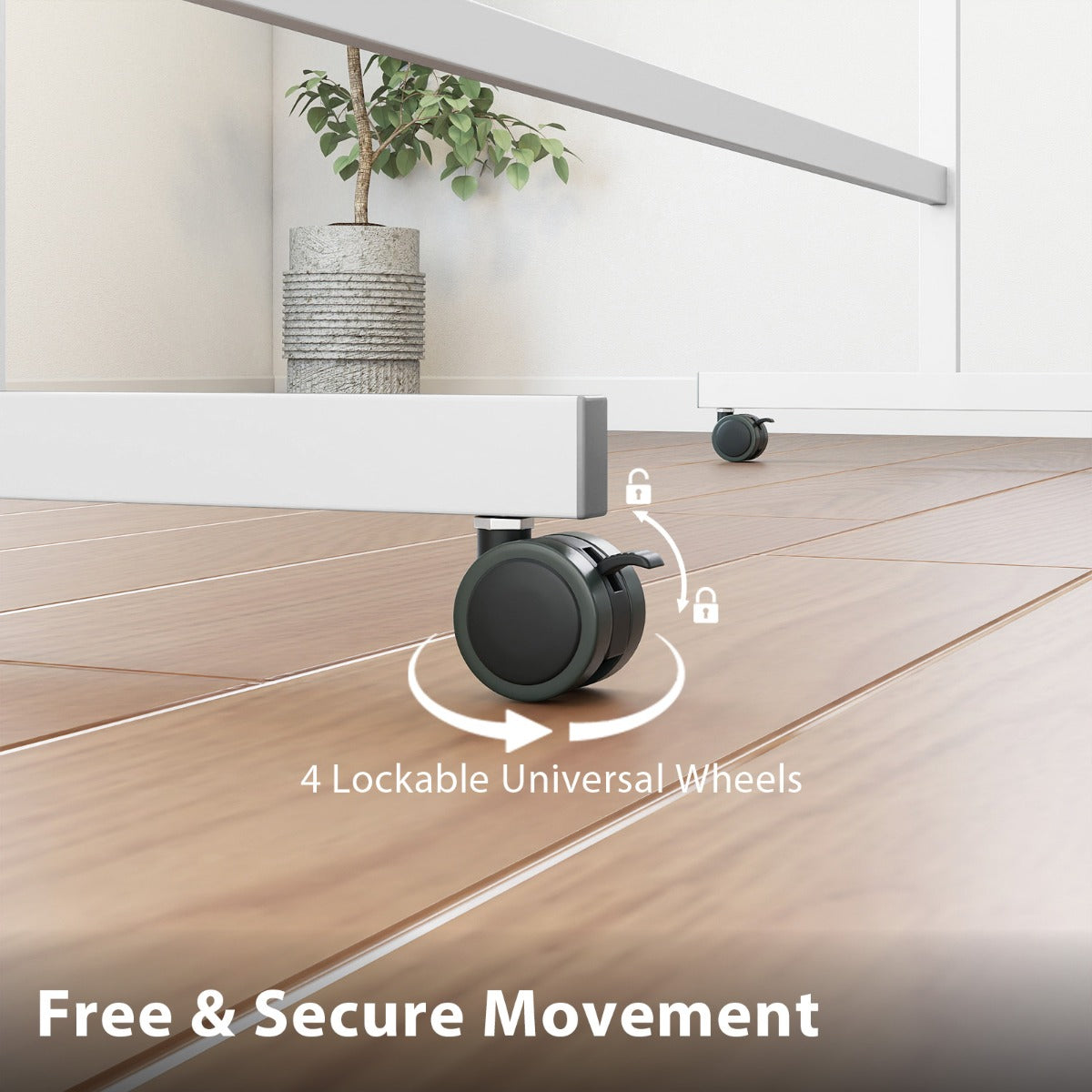 Livsk costway mobiel whiteboard dubbelzijdig magnetisch bord met standaard 2 verstelbare hoogtes en vergrendelbare wieltjes 6