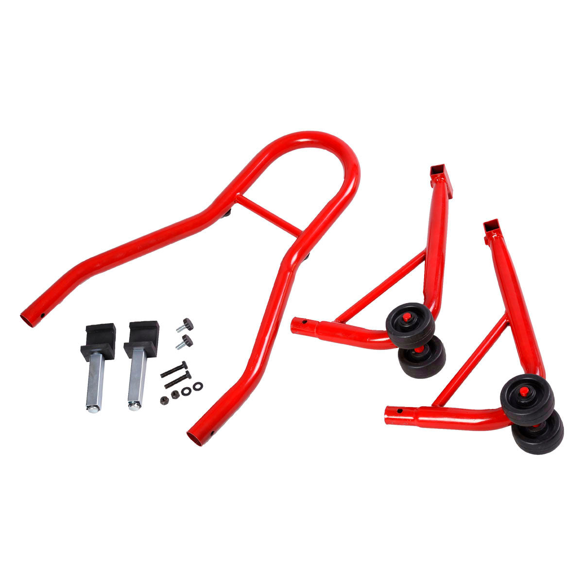 LIVSK Professionele Motorfiets Reparatiestandaard - Verstelbare Breedte 71-86 cm - Robuust en Duurzaam - Stabiel met 4 Wielen -