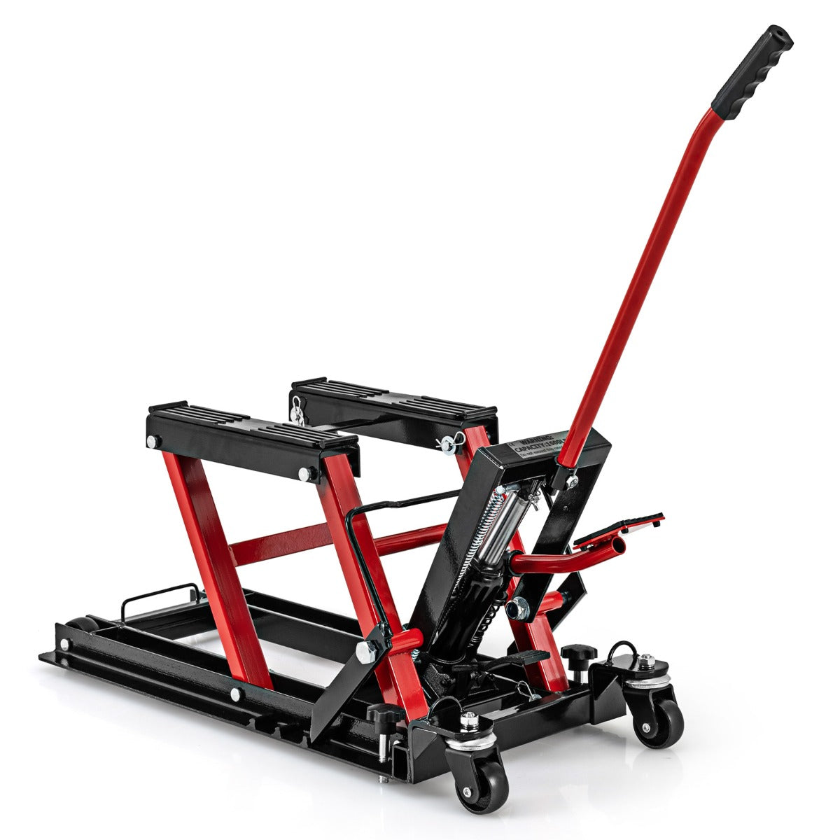 LIVSK Hydraulische Motorfietslift - Tot 680 kg - Hoogte Verstelbaar van 12 tot 38,5 cm - Eenvoudige Bediening - Zwart