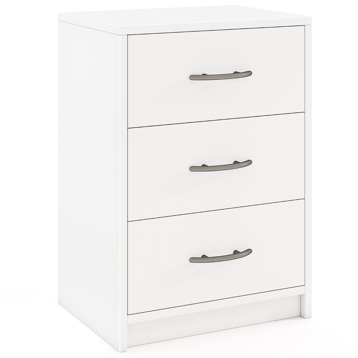 LIVSK Accentnachtkastje met 3 Laden - Robuuste Houten Constructie - Elegante Bijzettafel - Praktische Opbergoplossing - Wit