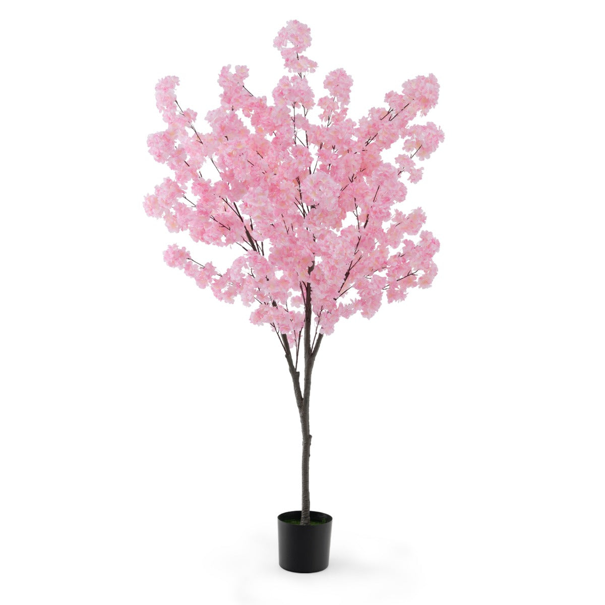 LIVSK Namaak Kersenbloesemboom - 900 Roze Bloemen - PE Stam - Cement Pot - Onderhoudsvrij - 20 x 17,5 x 16,5 cm - Roze