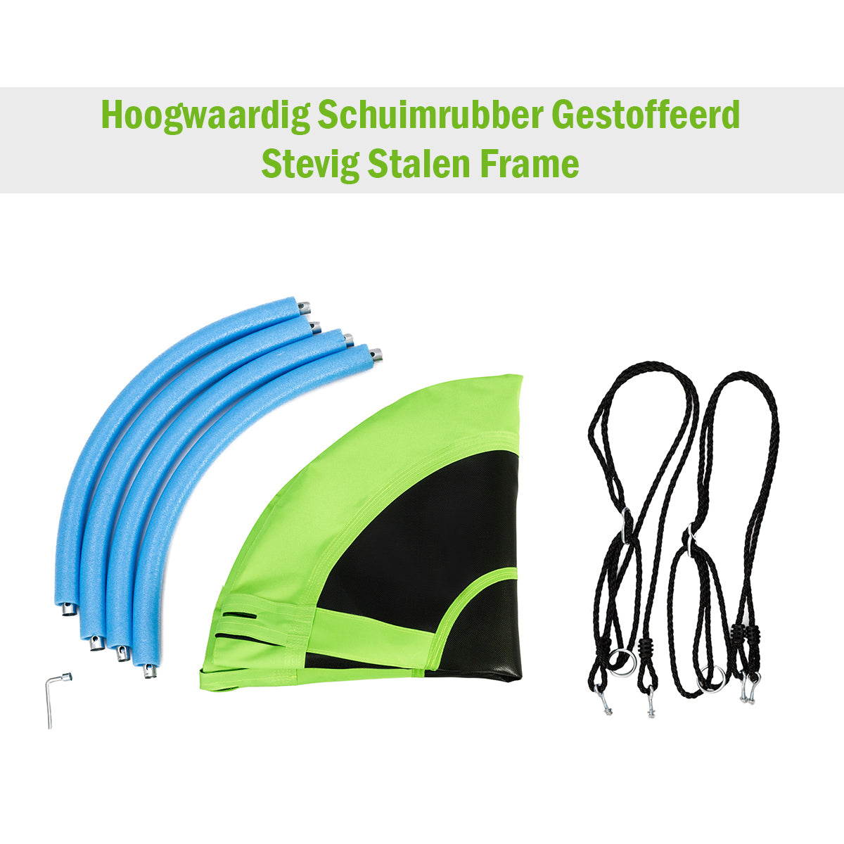 LIVSK Nestschommel voor Kinderen - Draagvermogen tot 150 kg - Verstelbare Hoogte 100-180 cm - Duurzaam Stalen Frame - Groen