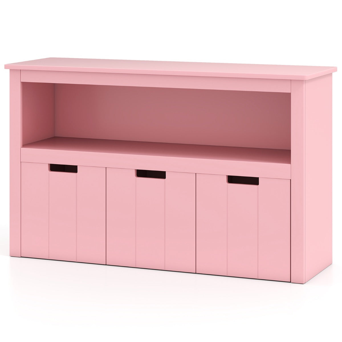 LIVSK Opbergkast op Wielen - Drie Lades - Duurzaam en Waterdicht - Multifunctioneel - 101 x 33 x 62 cm - Roze
