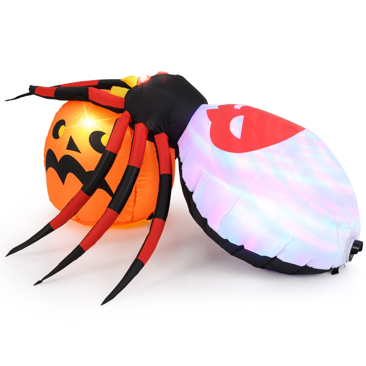 LIVSK Opblaasbare Halloween Decoratie - Levensechte Spin en Pompoen - LED-verlichting - Duurzaam Polyester - 150 x 140 x 55 cm -