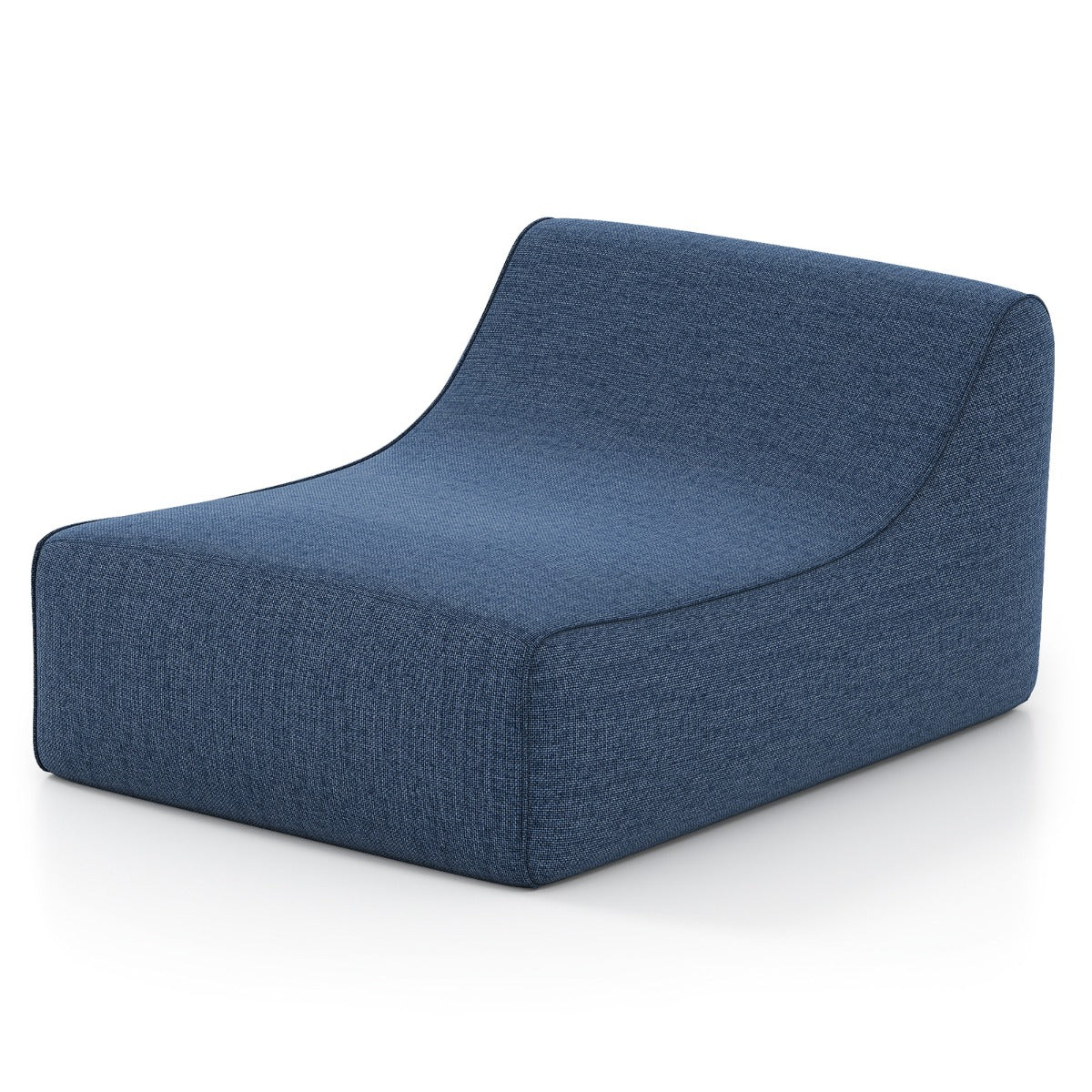 Livsk costway opblaasbare loungestoel ergonomische opblaasbare lazy sofa met afneembare hoes en antislipbasis blauw