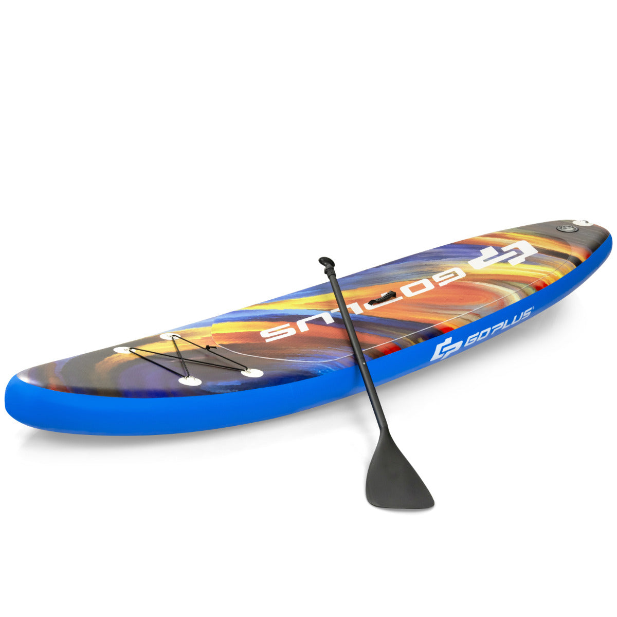 LIVSK Opblaasbare SUP Board - Draagvermogen 130 kg - Anti-slip Dek - Inclusief Peddel & Draagtas - 335 x 76 x 15 cm - Blauw