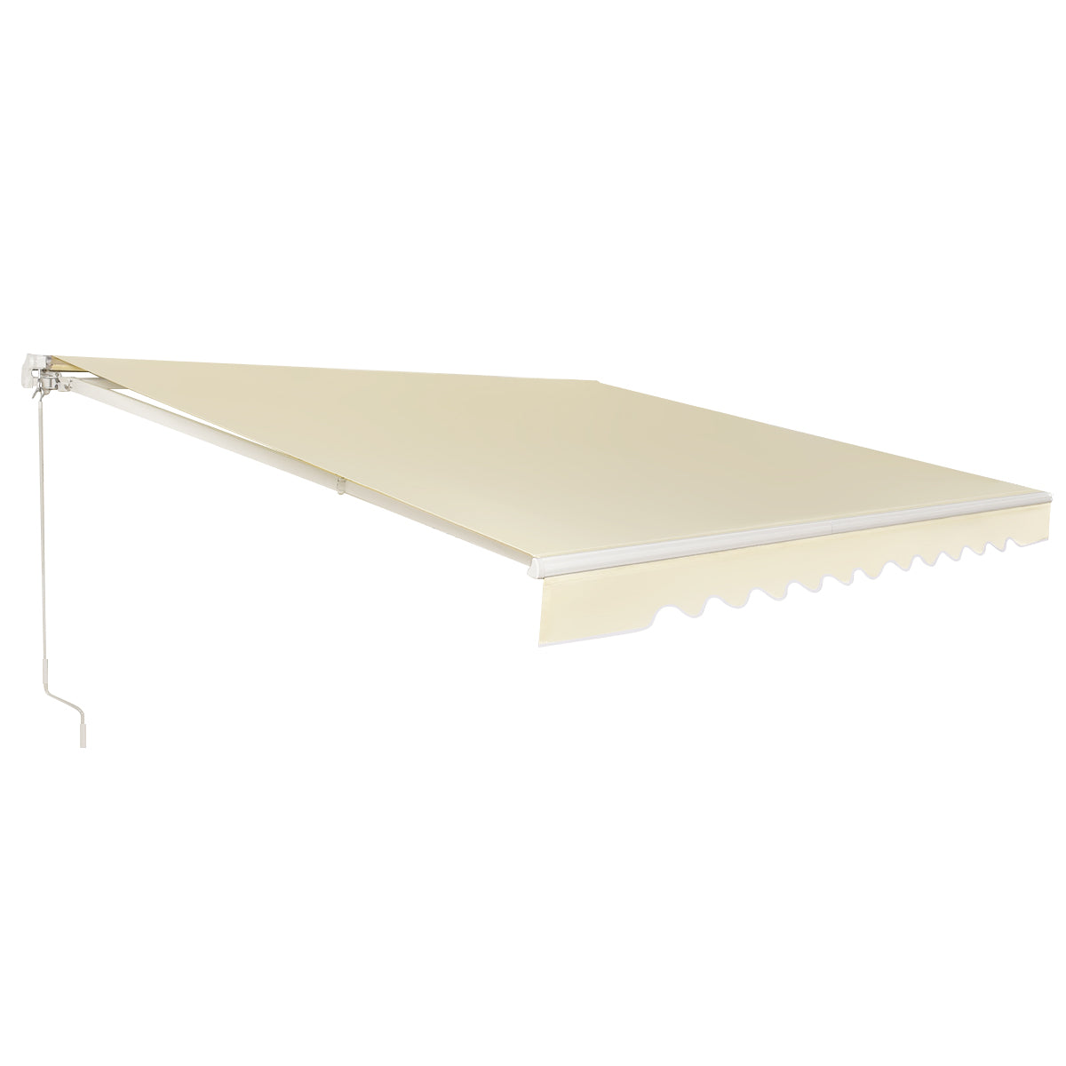 LIVSK Oprolbare Luifel Aluminium - Waterdicht Polyester - Verstelbare Kanteling - Eenvoudige Installatie - 3m x 2,5m - Beige