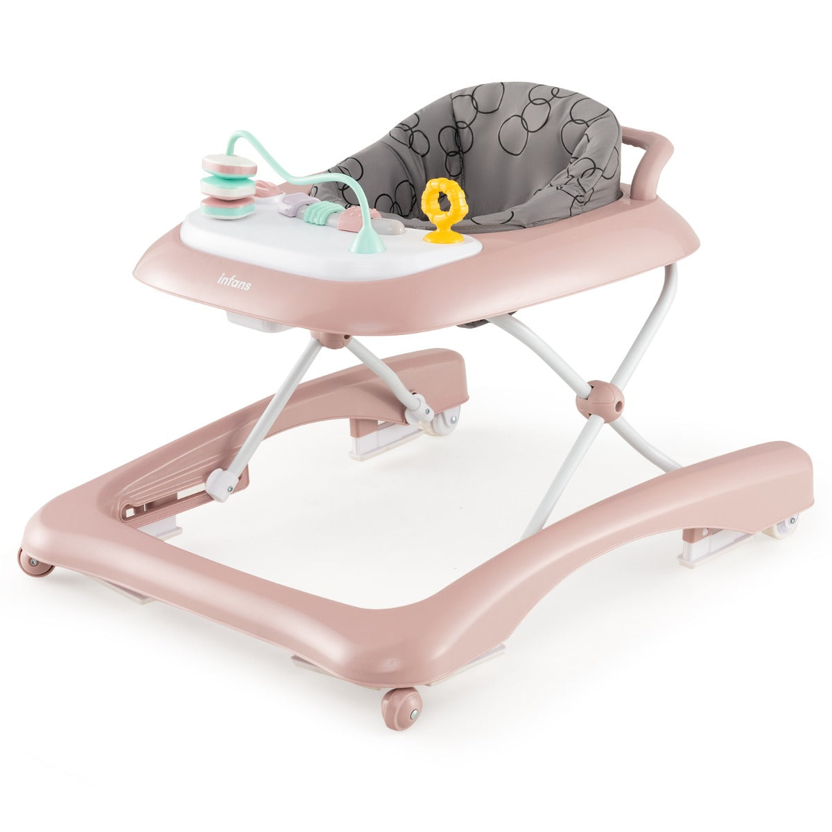 LIVSK Opvouwbaar Loopstoeltje - 3 Verstelbare Hoogtes - Interactief Speelbord - Veilig en Comfortabel - Voor Kinderen tot 12 kg -
