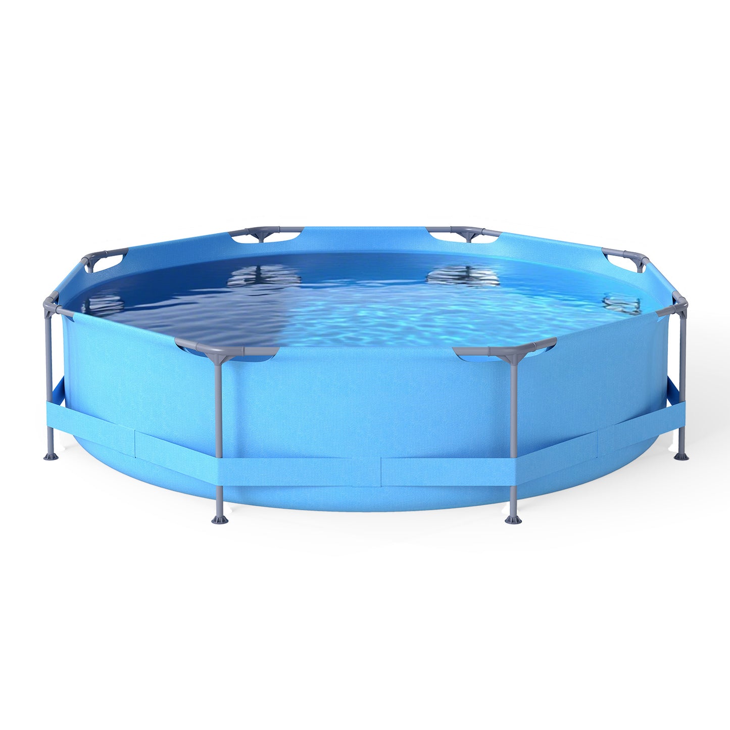 LIVSK Opzetzwembad - Driedelige PVC-wanden - Versterkt frame - Inclusief filterpomp - 4383 L - 3 m x 76 cm - Blauw