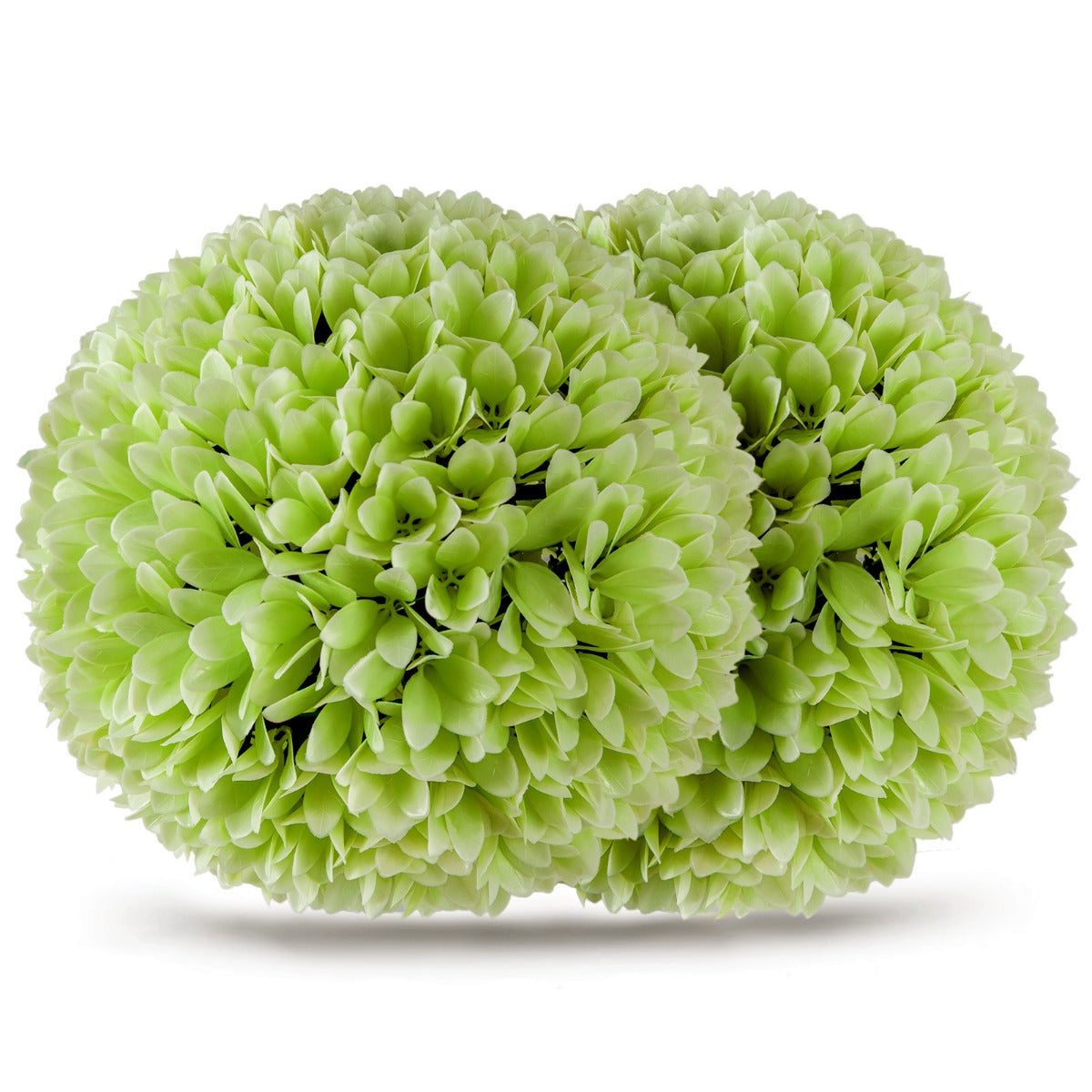 LIVSK Set van 2 Kunstmatige Buxusbollen 28 cm - Onderhoudsvrij - Eenvoudige Installatie - Realistische Uiterstraling - Groen/Roze