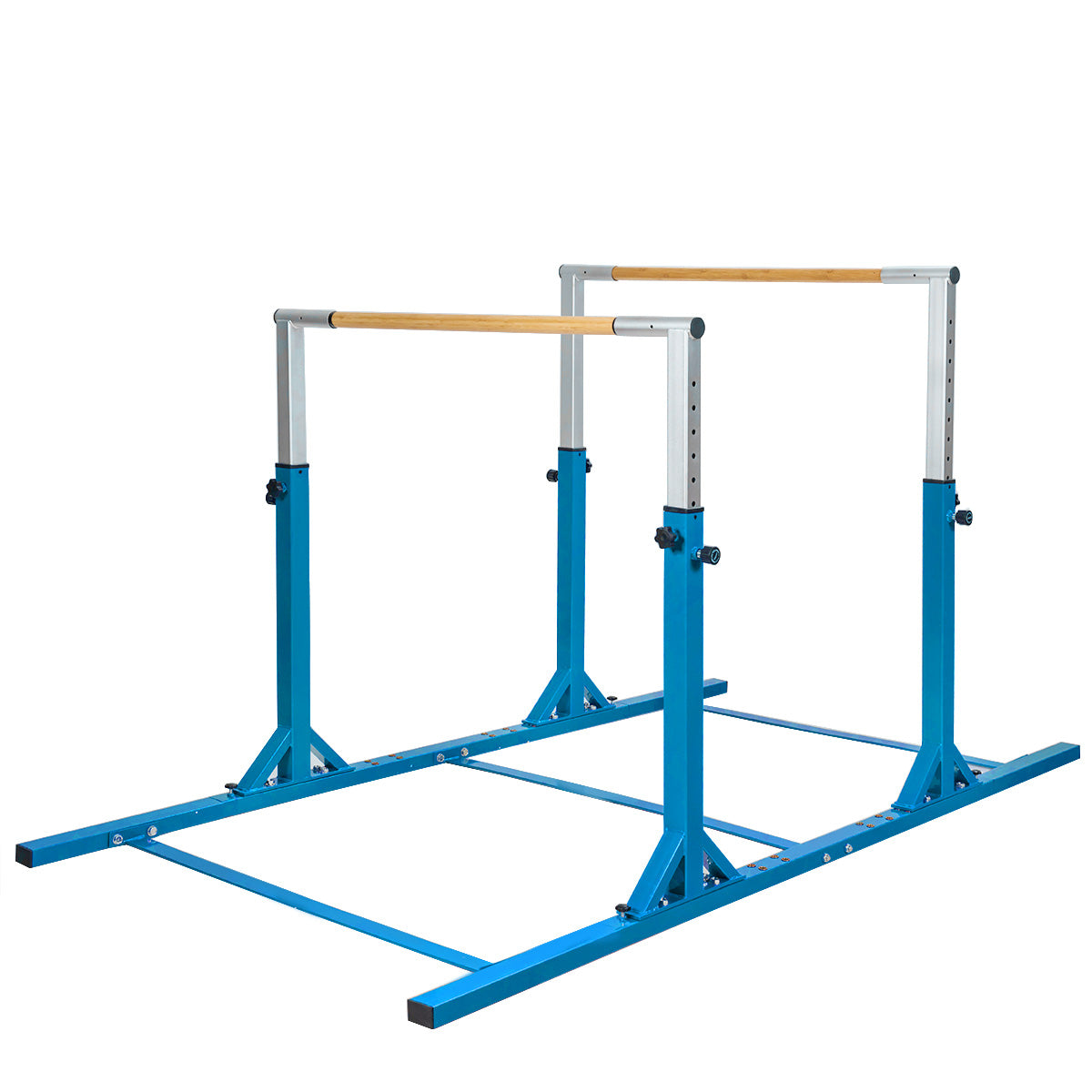 LIVSK Parallelle Gymnastiekstang - Verstelbaar van 96 tot 140 cm - Dubbele Vergrendeling - Voor Kinderen 6-12 jaar - Blauw