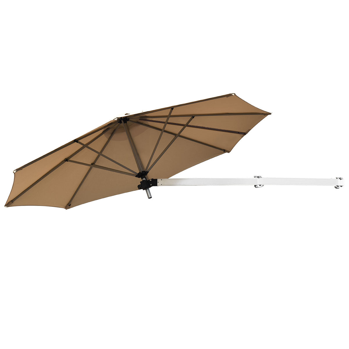 LIVSK Wandparasol - Aluminium Frame - Verstelbaar - Ruim Schaduwoppervlak - Compact Ontwerp - Beige