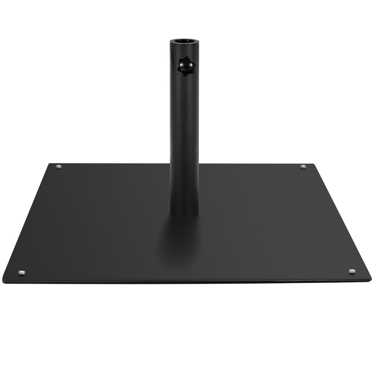 LIVSK Verstelbare Parasolstandaard - Duurzaam Metaal - 4 Verstelbare Voeten - Eenvoudige Montage - 50 x 50 x 32 cm - Zwart