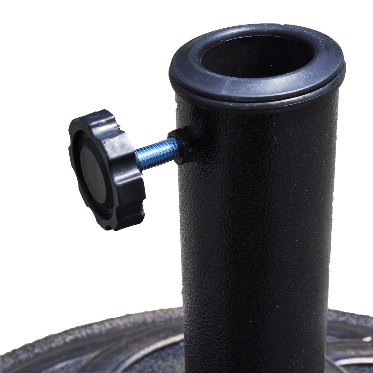 LIVSK Parasolvoet - Duurzaam Harsmateriaal - Verstelbare Paal van φ38mm tot φ48mm - Stabiele Constructie - Ø54,5 cm - Brons