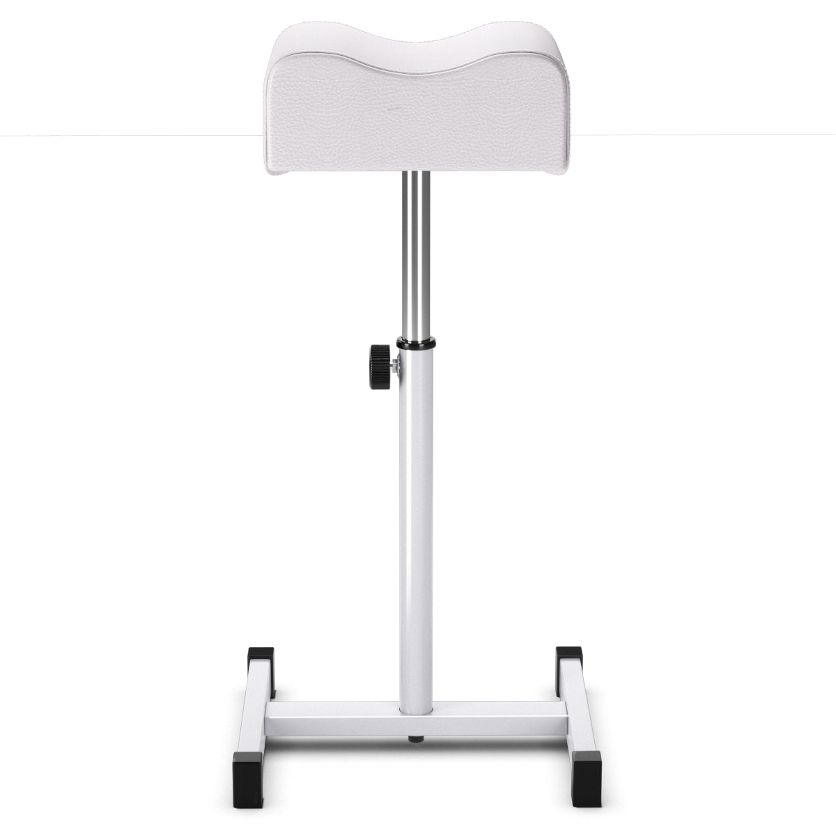 LIVSK Verstelbare Pedicure Voetensteun - Stalen Frame - Hoogte 45-65 cm - Comfortabel Kussen - Voor Thuis en Salon - Wit