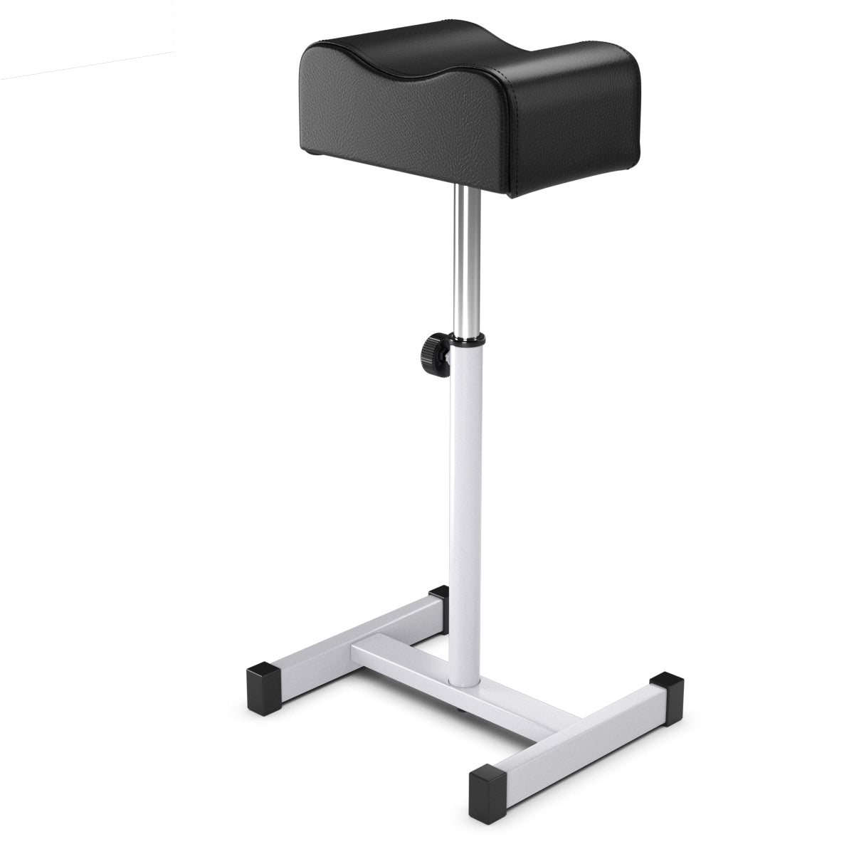 LIVSK Pedicure Voetensteun - Verstelbare Hoogte 45-65 cm - Stalen Frame - Comfortabel Kussen - Voor Salon en Thuis - Zwart