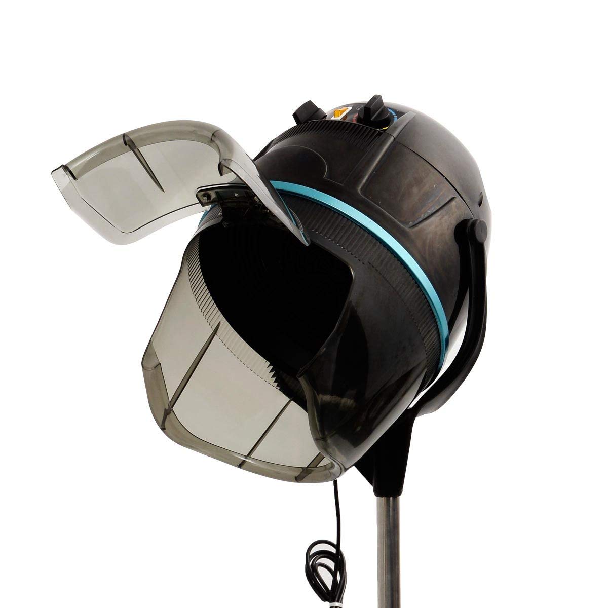 LIVSK Föhn met Opstaande Kap 1050 W - Instelbare Temperatuur 40-75°C - Verstelbare Hoogte 125-160 cm - Handenvrij - Zwart