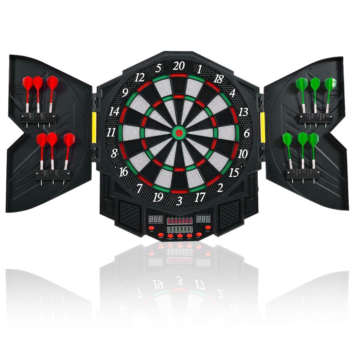LIVSK Professionele Elektronische Dartbord Set - 27 Spellen - 216 Variaties - Automatische Scoring - Inclusief 12 Darts - 47 x