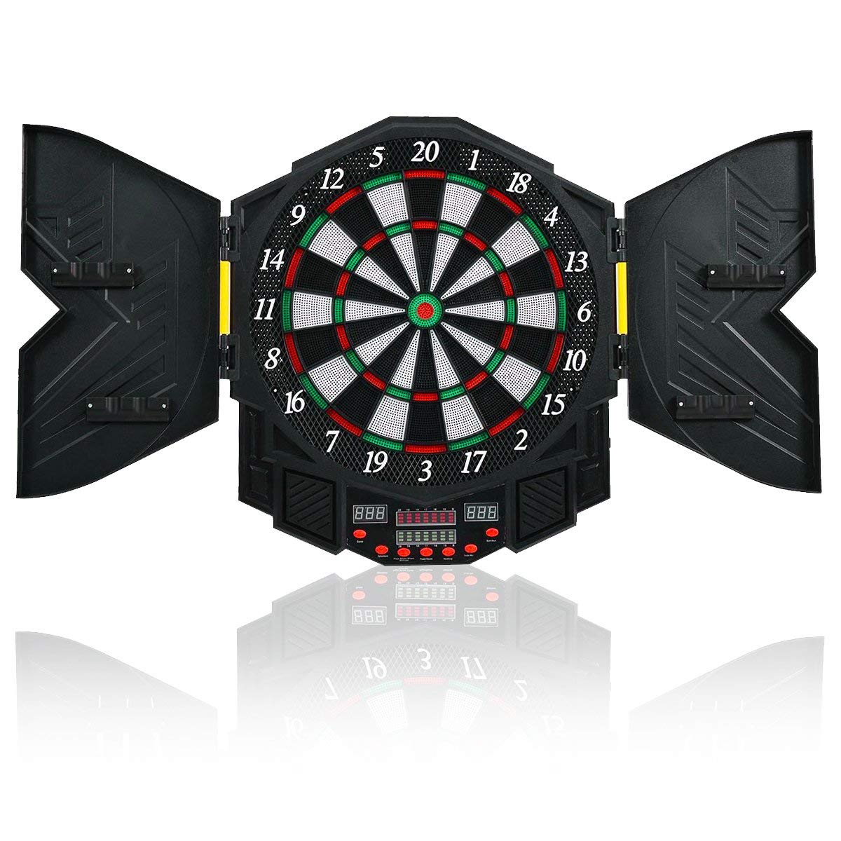 LIVSK Elektronisch Dartbord Set - 27 Spellen en 216 Variaties - 4 LCD-schermen - Automatische Scorebord - Inclusief 12 Darts -