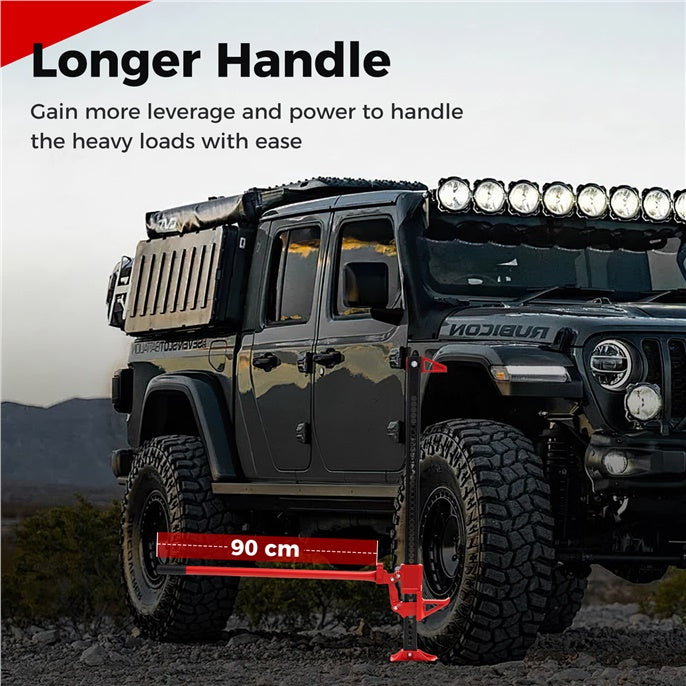 LIVSK auto-lastheffer - Hefhoogte 15-112 cm - Capaciteit 3.000 kg - Vergrendelingsmechanisme - Robuust - Rood