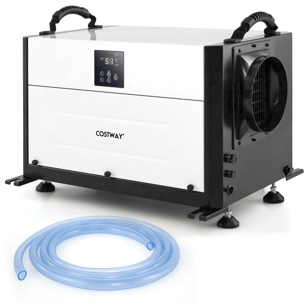 LIVSK Professionele Luchtontvochtiger - 73,5 L/Dag - 3 Standen - 24-Uurs Timer - Tot 100 m² - Blauw/Wit