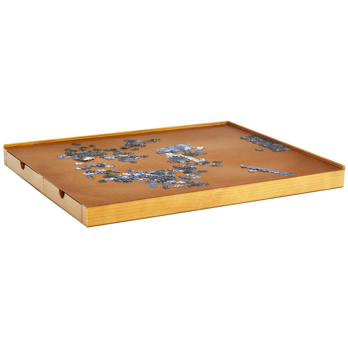 LIVSK Houten Puzzeltafel met Laden - Draagbaar Werkoppervlak voor 1000-1500 Stukjes - 4 Handige Laden - Massief Grenenhout -