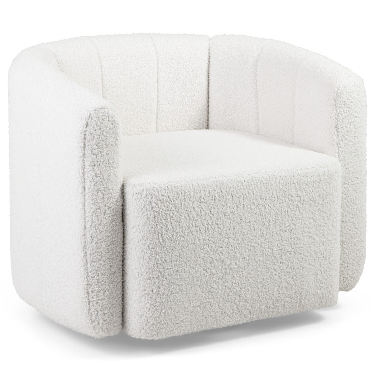 LIVSK Sherpa Relaxstoel - Ergonomisch Draaibaar - Ruime Zitting 59 x 58 cm - Voor Woonkamer en Slaapkamer - Wit