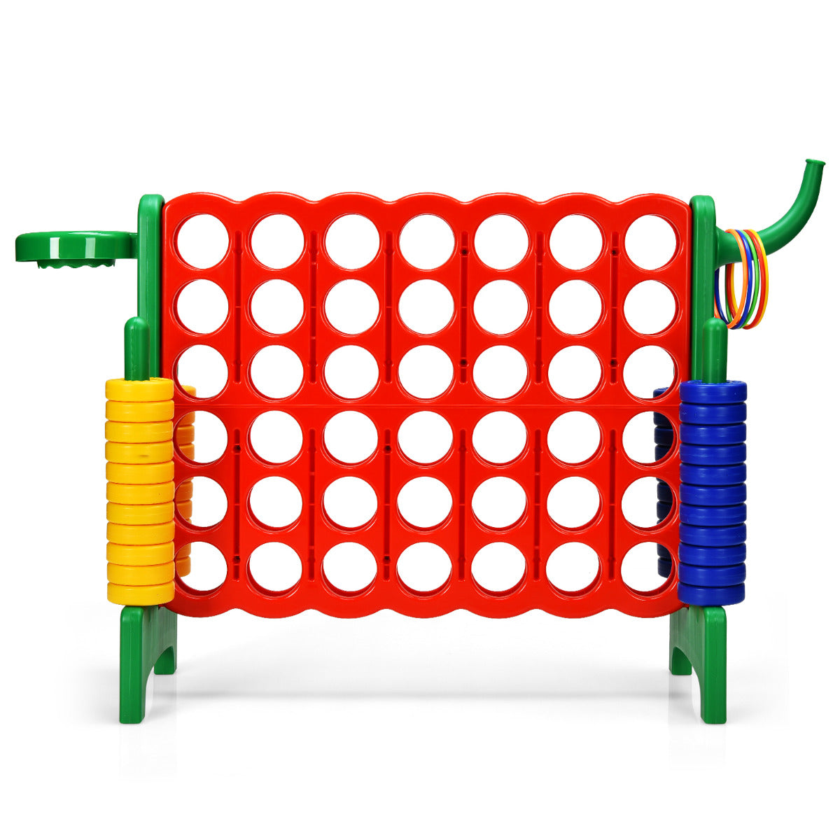 LIVSK 4-in-1 Reuzenspelset - 3-in-1 Ontwerp - Kindvriendelijk en Duurzaam - Voor Binnen en Buiten - 84 x 33 x 74 cm - Multicolor