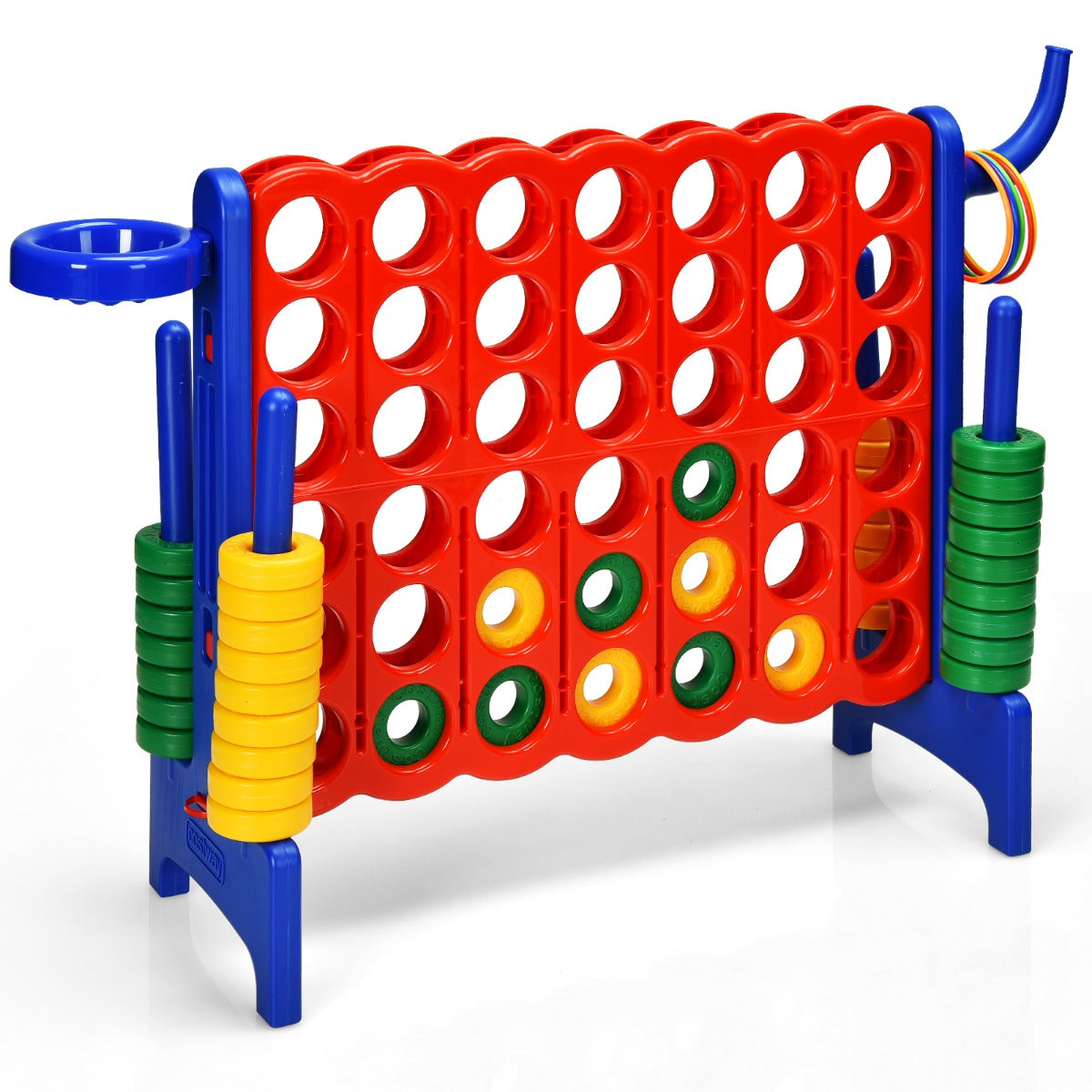 LIVSK Reuze 4-in-1-rij Spelset - Duurzaam PP en PE - Kindvriendelijk - Voor Binnen en Buiten - Ontwikkelt Vaardigheden -