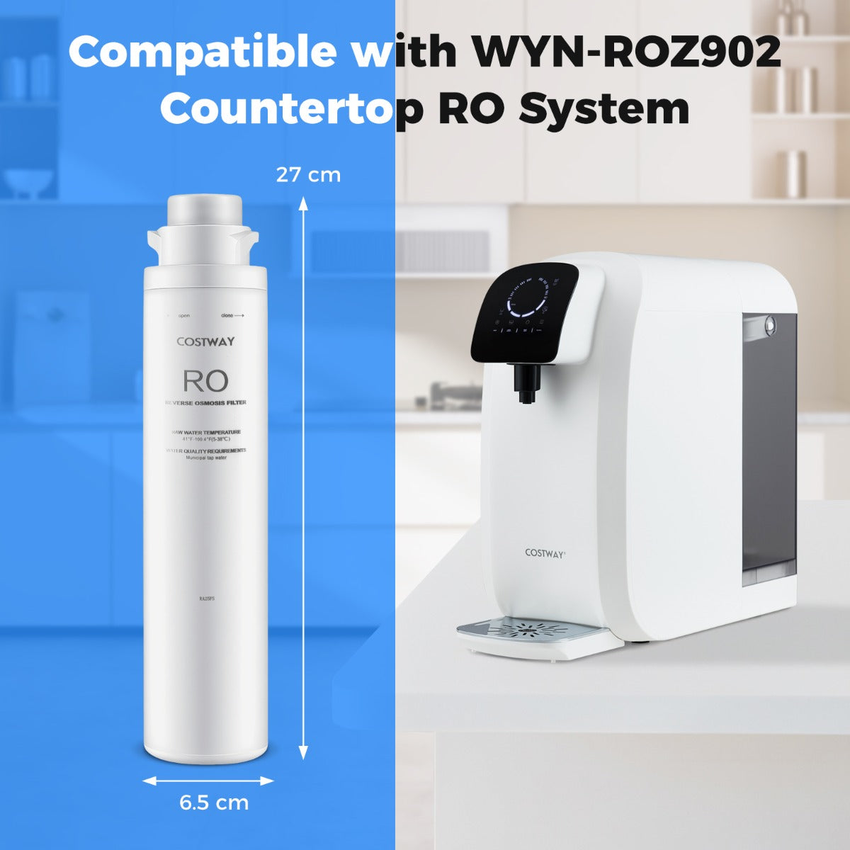Livsk costway ro vervangingsfilterpatronen waterfilters voor op het aanrecht filterpatronen voor onder de gootsteen 1 1