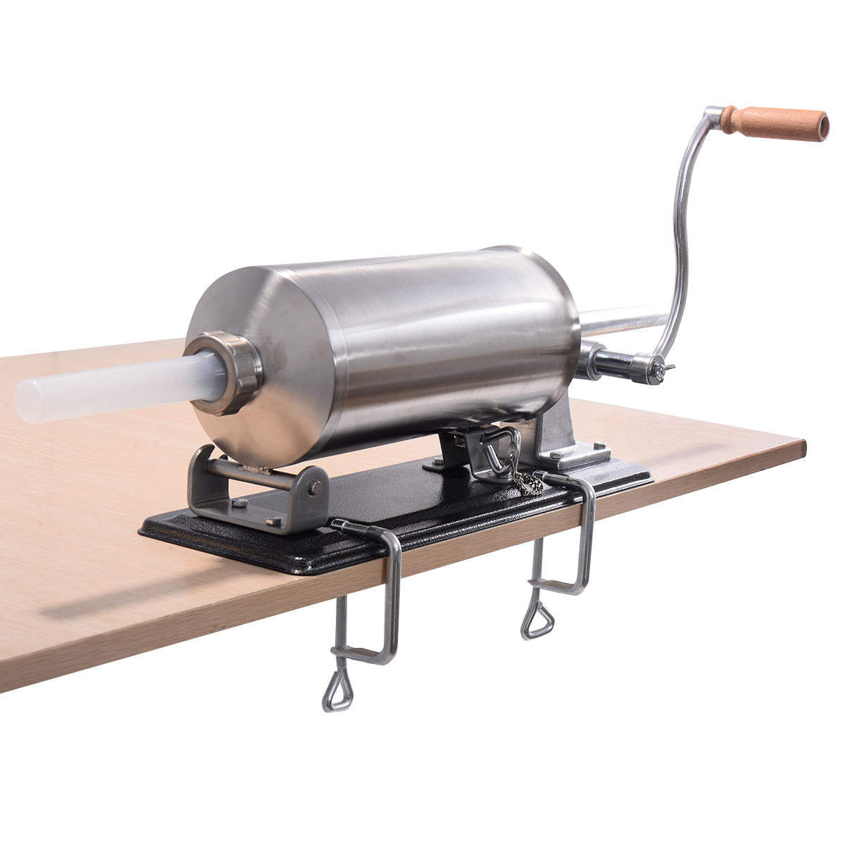 LIVSK Horizontale Worstvuller KC42160 - 4 kg Capaciteit - Inclusief 4 Vulbuizen - Eenvoudig in Gebruik - Duurzaam - Zilver