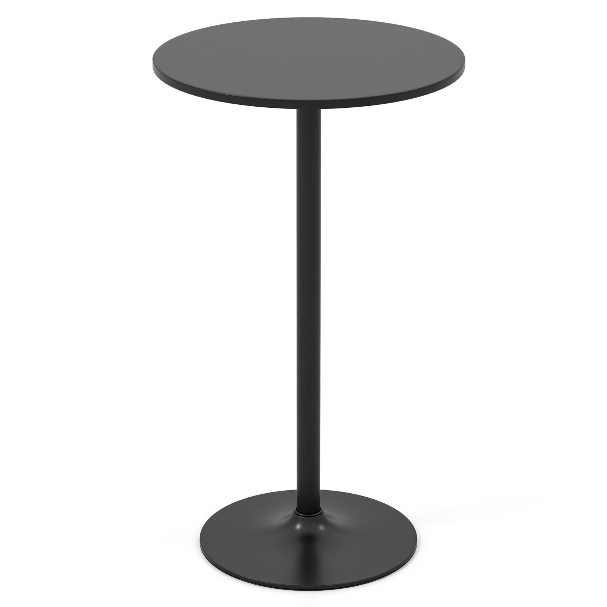 LIVSK Omvormbare Bistrotafel - Bartafel 101,5 cm of Salontafel 40 cm - Stevige Metalen Basis - Ruim Tafelblad 60 cm - Zwart