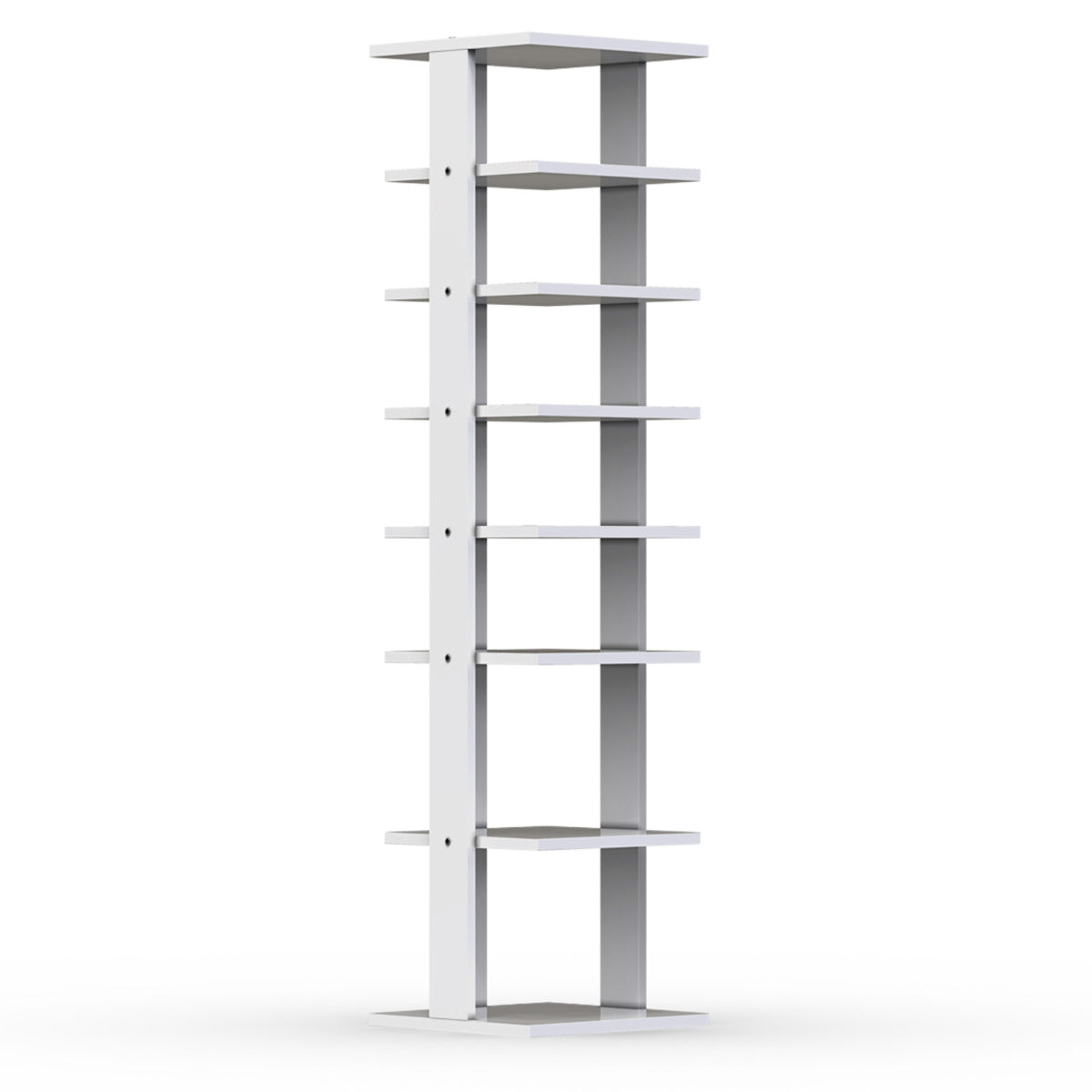 LIVSK Schoenenrek met 8 Open Schappen - Duurzaam Hout - Multifunctioneel en Stabiel - Tot 55 kg - Wit