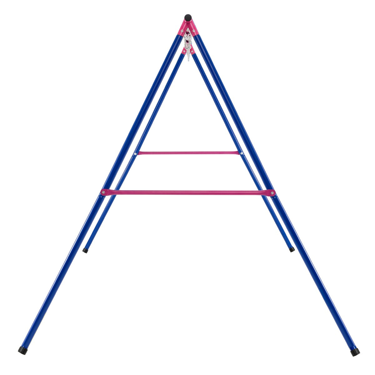 Livsk costway schommelframe van metaal tot 250 kg belastbaar met grondanker antislip voetkap voor dubbele schommel nestschommel alleen frame