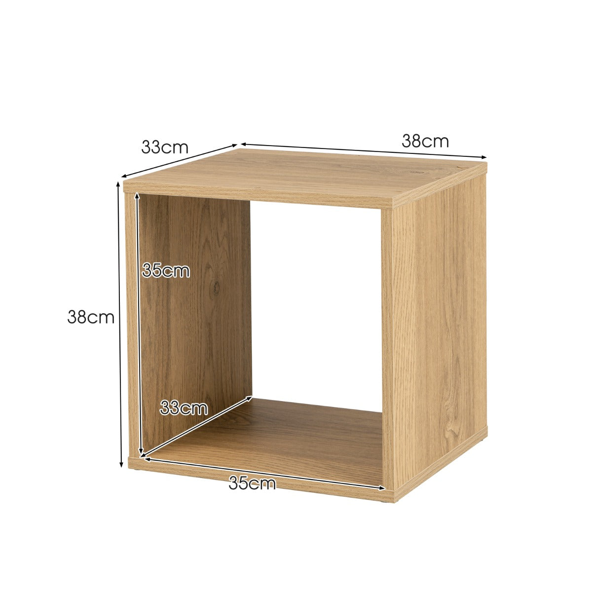 LIVSK modulaire kubuskast met 2 stapelbare opbergkubussen - Duurzaam hout - Anti-kantelbeveiliging - Voor boeken en decoratie -