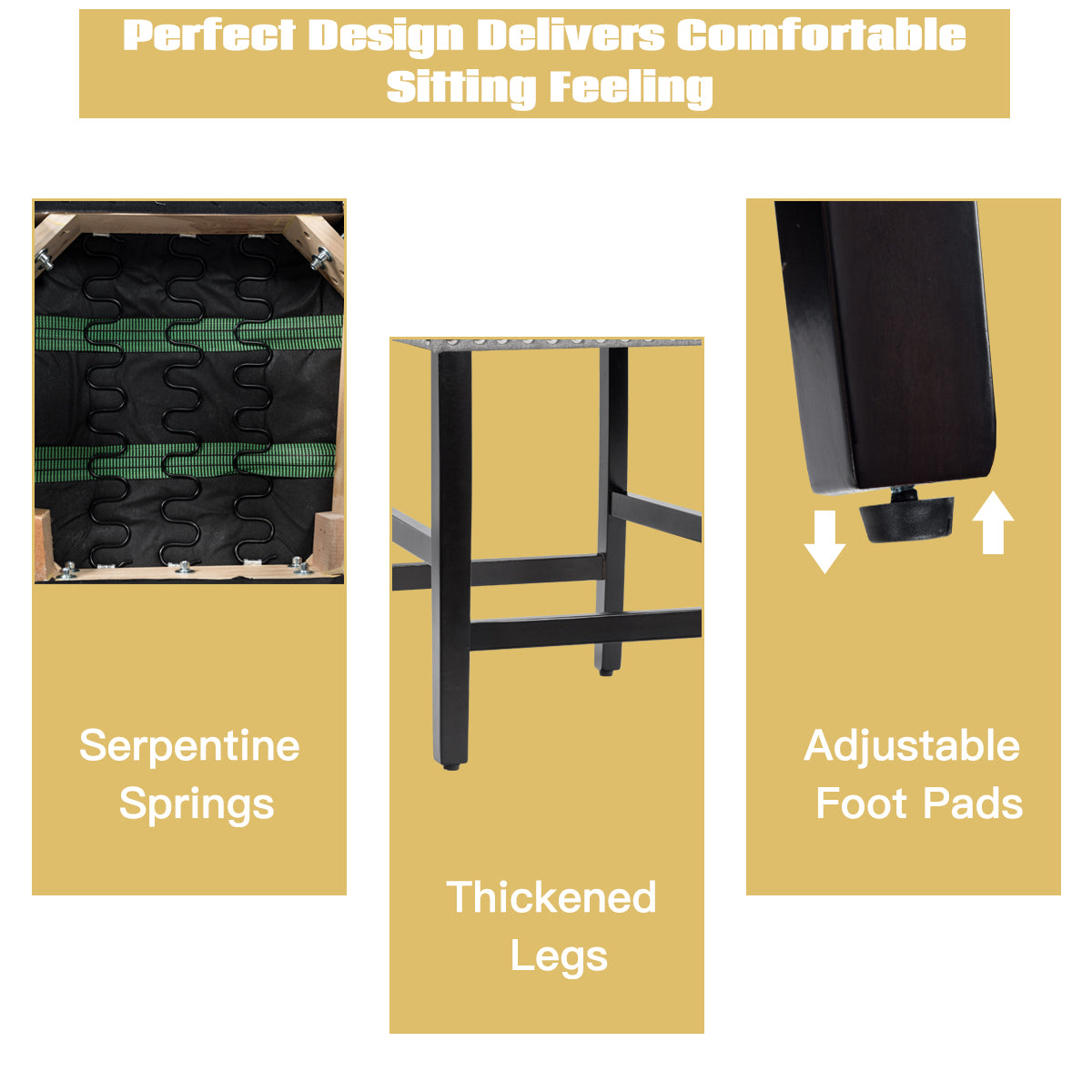 LIVSK Barstoelen - Veerkrachtige Spons - Ergonomische Rugleuning - Rubberhouten Poten - Tot 150 kg - Grijs