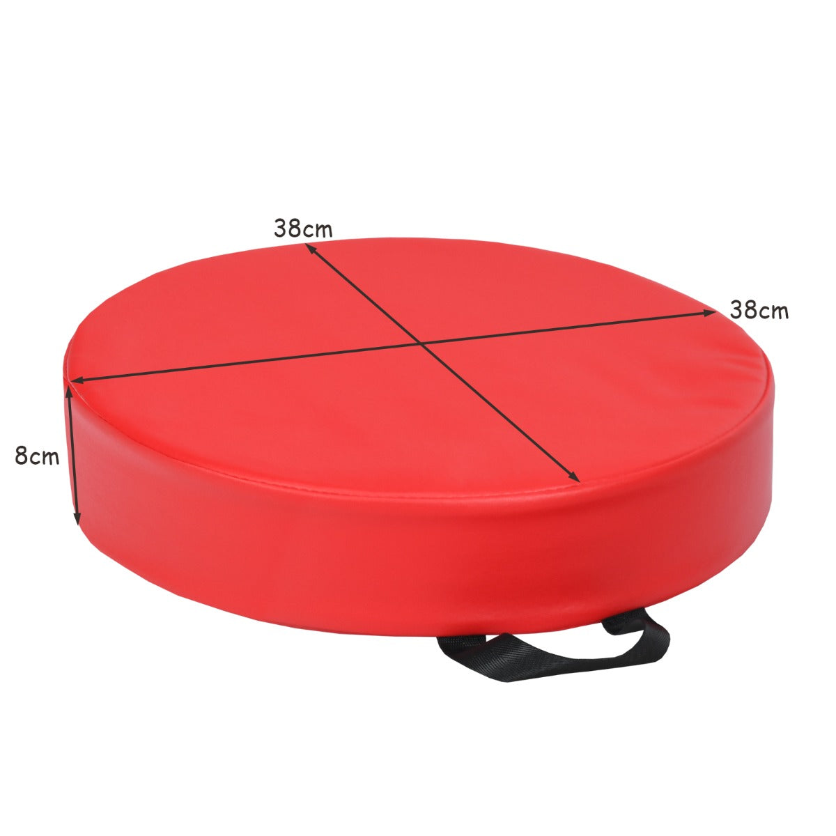 LIVSK Set van 6 Meerkleurige Schuimrubberen Vloerkussens - Waterdicht en Slijtvast - Ergonomische Handgreep - 38 cm - Meerkleurig