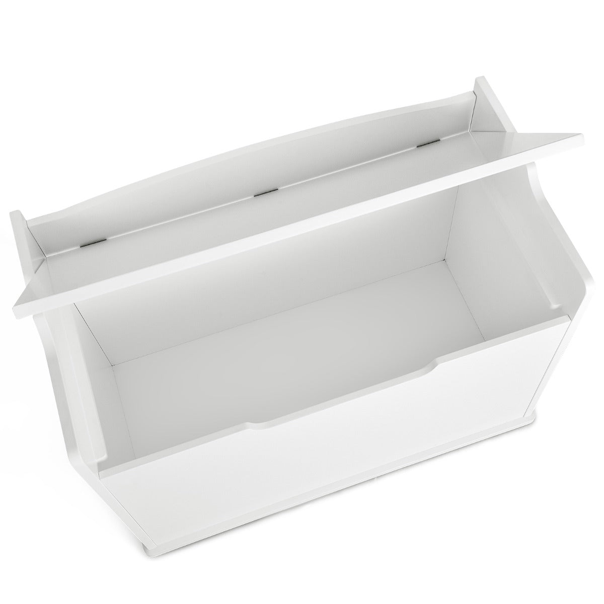LIVSK Opberg- en Zitkist - Grote Capaciteit - Veiligheidsscharnier - Zacht Kussen - Minimalistisch Design - Wit