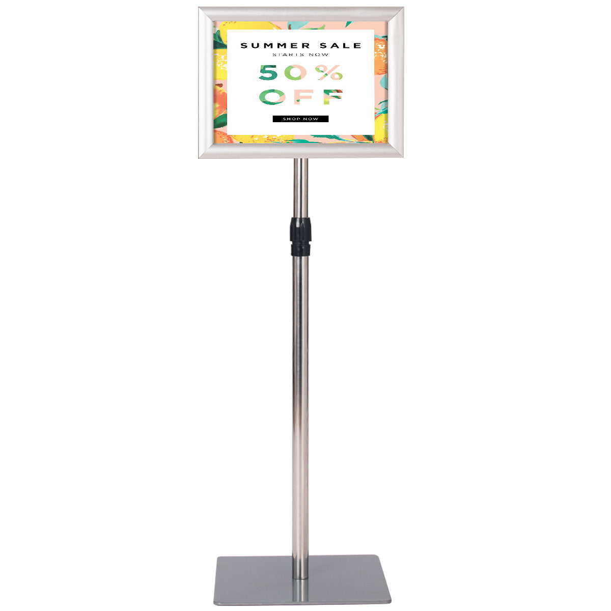 LIVSK Informatiestandaard - Hoogwaardig Kunststof en Stevig Metaal - Verstelbaar van 73,5 tot 118 cm - 360 Graden Draaibaar -